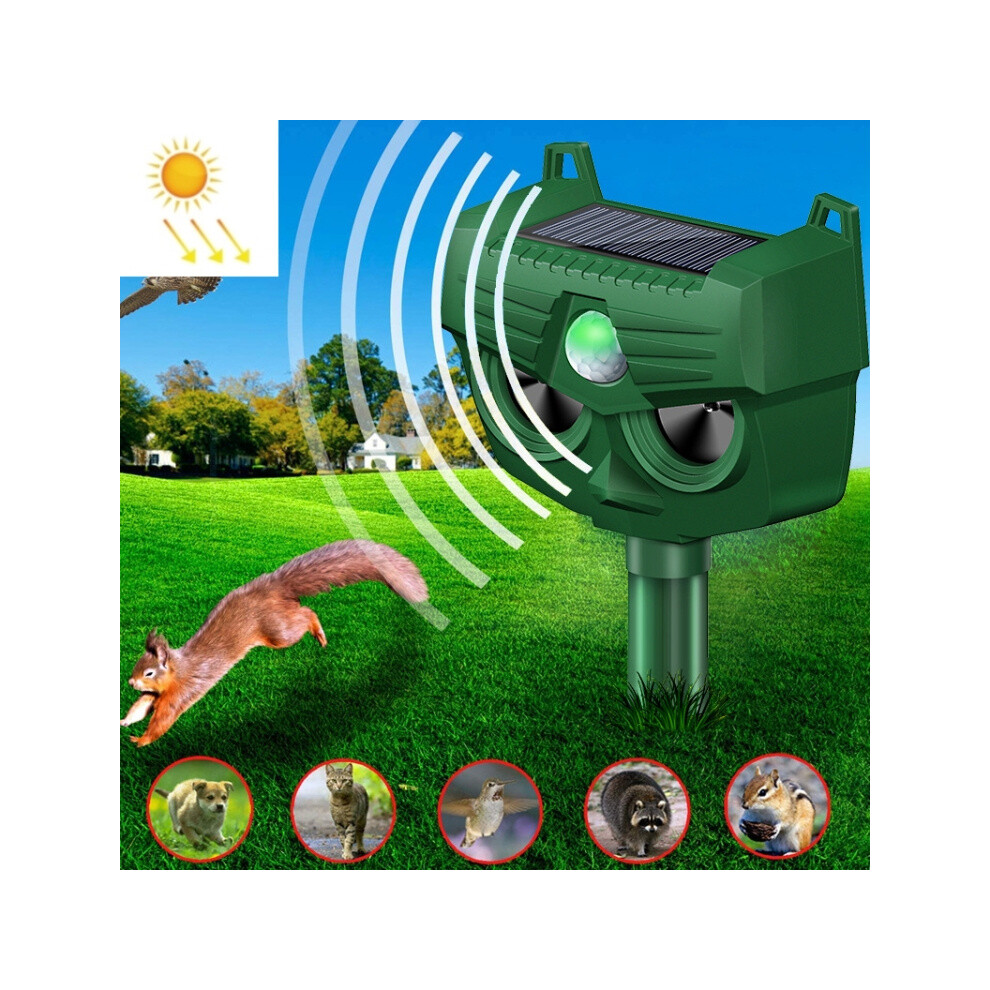 Rc-545 Outdoor Solar-Powered Dog Repeller, Infrared Ultrasonic Animal And Bird Repeller Gifts:rc-543 9072918085364