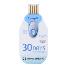 Tempu Einweg-Temperaturrekorder, kompatibel mit Kühltransportfahrzeugen (30 Tage), Geschenk: 30 Tage