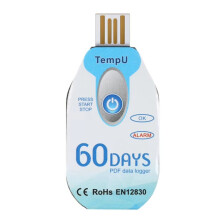 Tempu Einweg-Temperaturrekorder, kompatibel mit Kühltransportfahrzeugen (60 Tage), Geschenk: 60 Tage