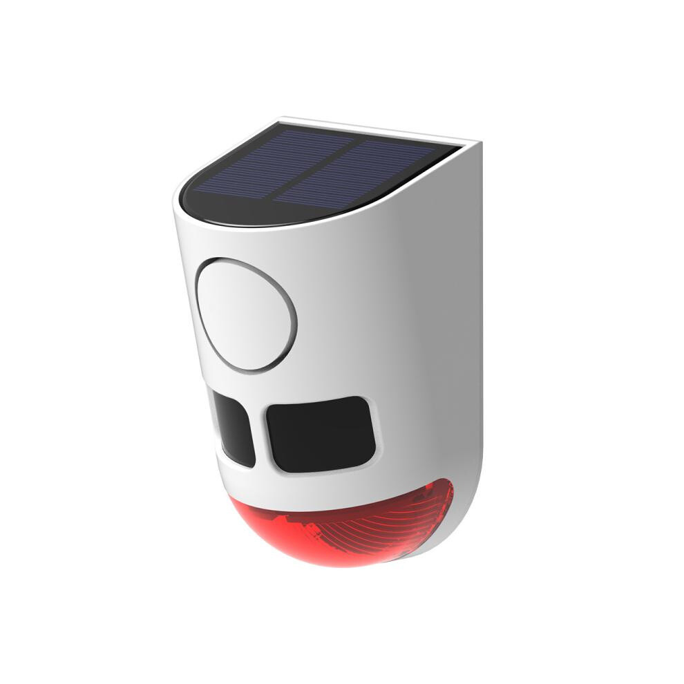 N911b Sound And Light Repellent Solar-Powered Infrared Alarm (Thirteen Sounds, White) Gifts:thirteen Voices White 9072918088181