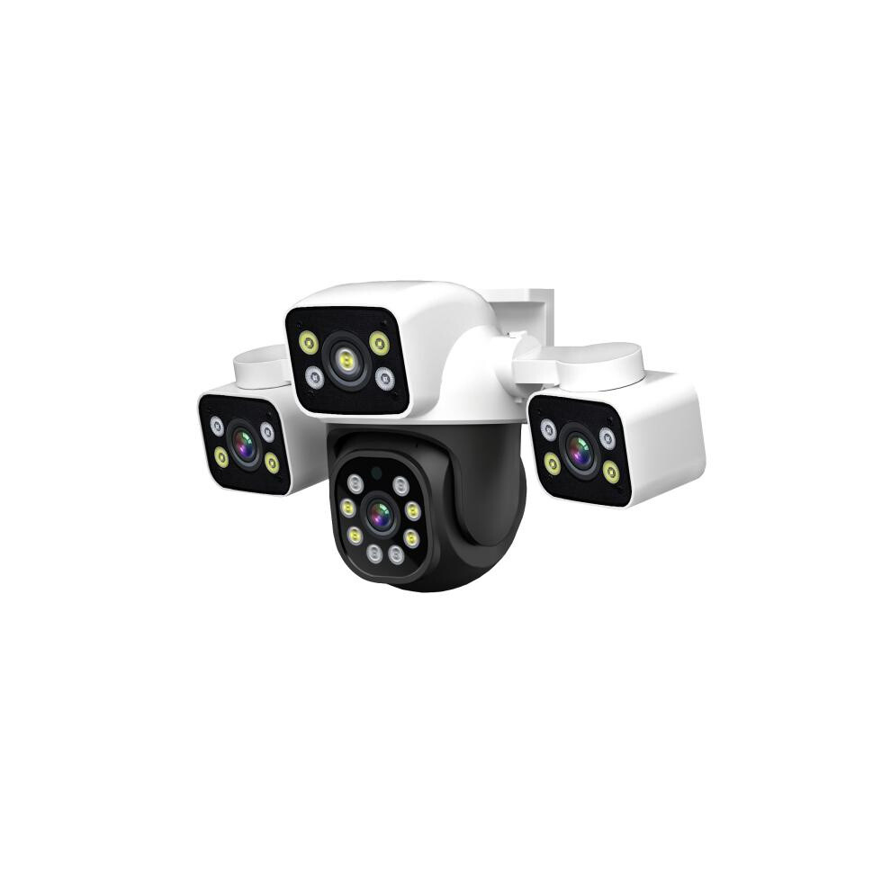 Escam Pt223 3X4mp Motion-Detecting Wi-Fi Triple-View Ptz Camera, Plug Specification Gifts: European Standard (White). Gifts:eu Plug 9072918088341