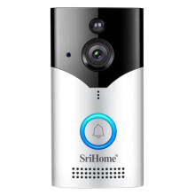 Srihome DH002 4-megapixel slimme wifi-PIR-videodeurbel met ondersteuning voor tweewegs video- en spraakcommunicatie
