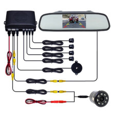Pz604 170-graden achteruitkijkmonitor voor in de auto van 4,3 inch met ronde camera Cadeaus: PZ604 met ronde camera