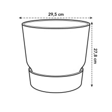 elho Greenville Green Round Plant Flower Pot Recyclable & Water Reservoir - 30cm