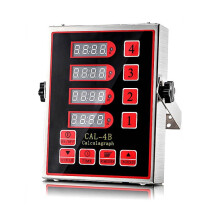 4-kanaals commerciële timer met luid alarm, compatibel met kookherinneringen voor in de keuken, formaat: Europees (rood), inclusief EU-stekker.