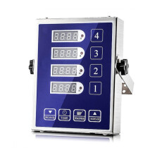 4-Channel Commercial Timer With Loud Alarm compatible Kitchen Cooking Reminders, Size Gifts: European (Blue) Gifts:EU Plug