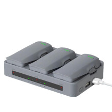 Kompatibel mit DJI Neo 2 YX 3-Wege-Akkuladegerät PD 65W Lademanager (Grau) Geschenke: 3-Kanal