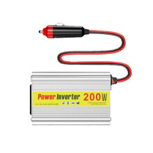 Onduleur sinusoïdal corrigé 200 W, alimentation universelle 2,1 A pour voiture et téléphone portable. Spécifications : 12 à 220 V.