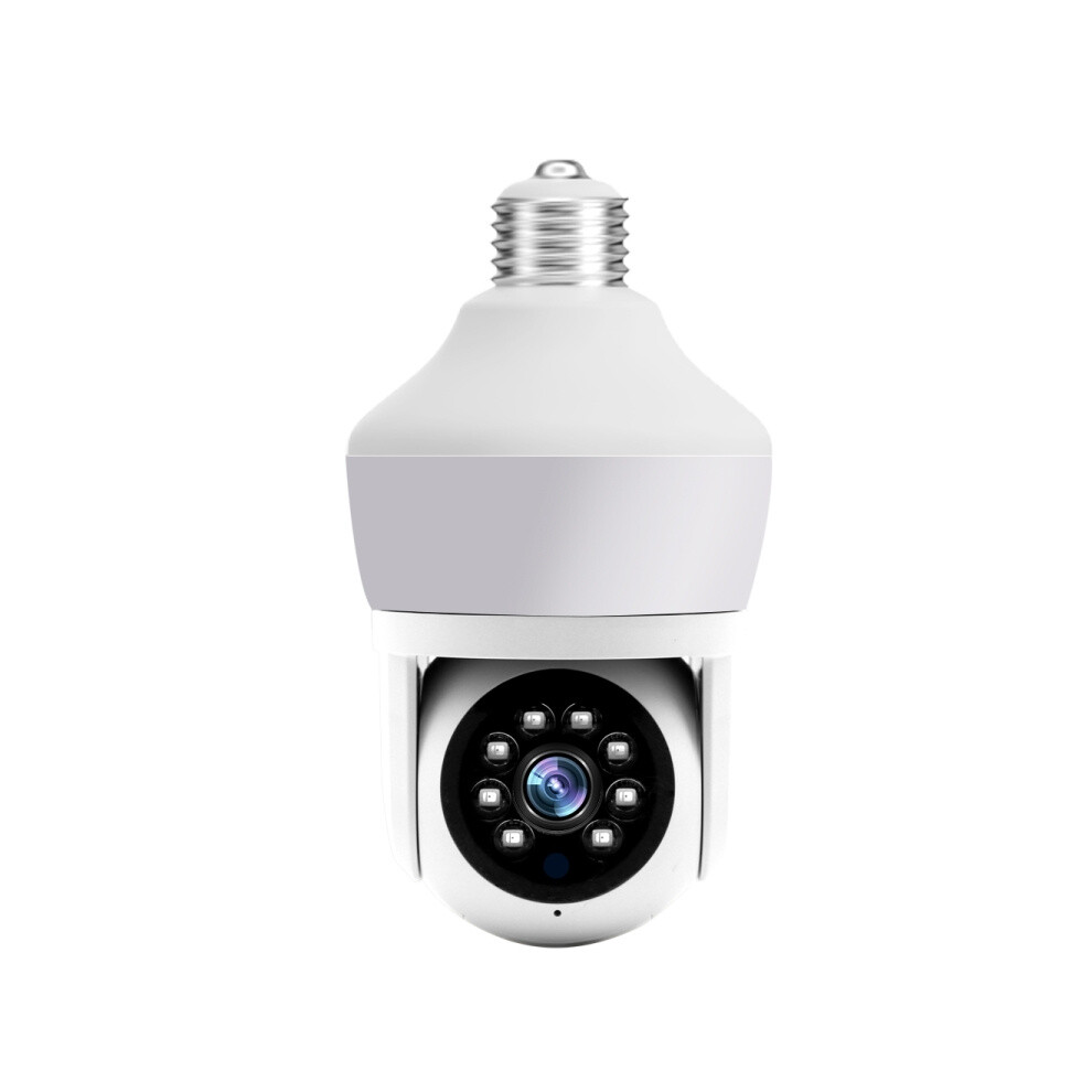 The Dp43 Bulb-Style Motion-Tracking Smart Night Vision Camera Supports Two-Way Voice Communication (White). Gifts:dp43 9072918092690
