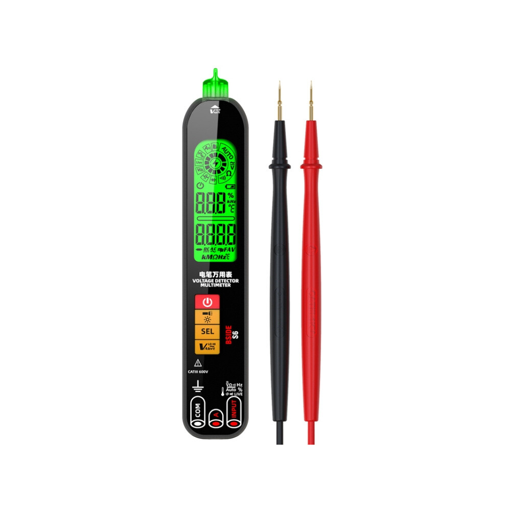 Bside S6 Smart Digital Multimeter Current Test Pen Capacitor Temperature Voltage Probe (Rechargeable) Gifts:s6 9072918092782