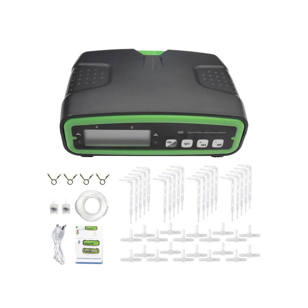 Ft-C68 Dual-Pump Smart Automatic Watering System Compatible Potted Plants, Timed Watering, Garden, And Balcony Drip Irrigation/Sprinkler System (Gree 9072918093192