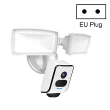 La telecamera Escam QF612 da 3 MP con Wi-Fi e faretto supporta la visione notturna e il rilevamento del movimento (standard europeo). Regalo: QF612