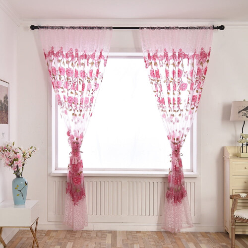 Sheer Tulle Voile Curtains Blackout Panel for Bedroom 1