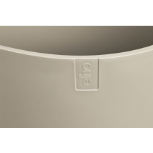 Tall 40cm Wide Linen White Planter with Integrated Water Reservoir and Meter