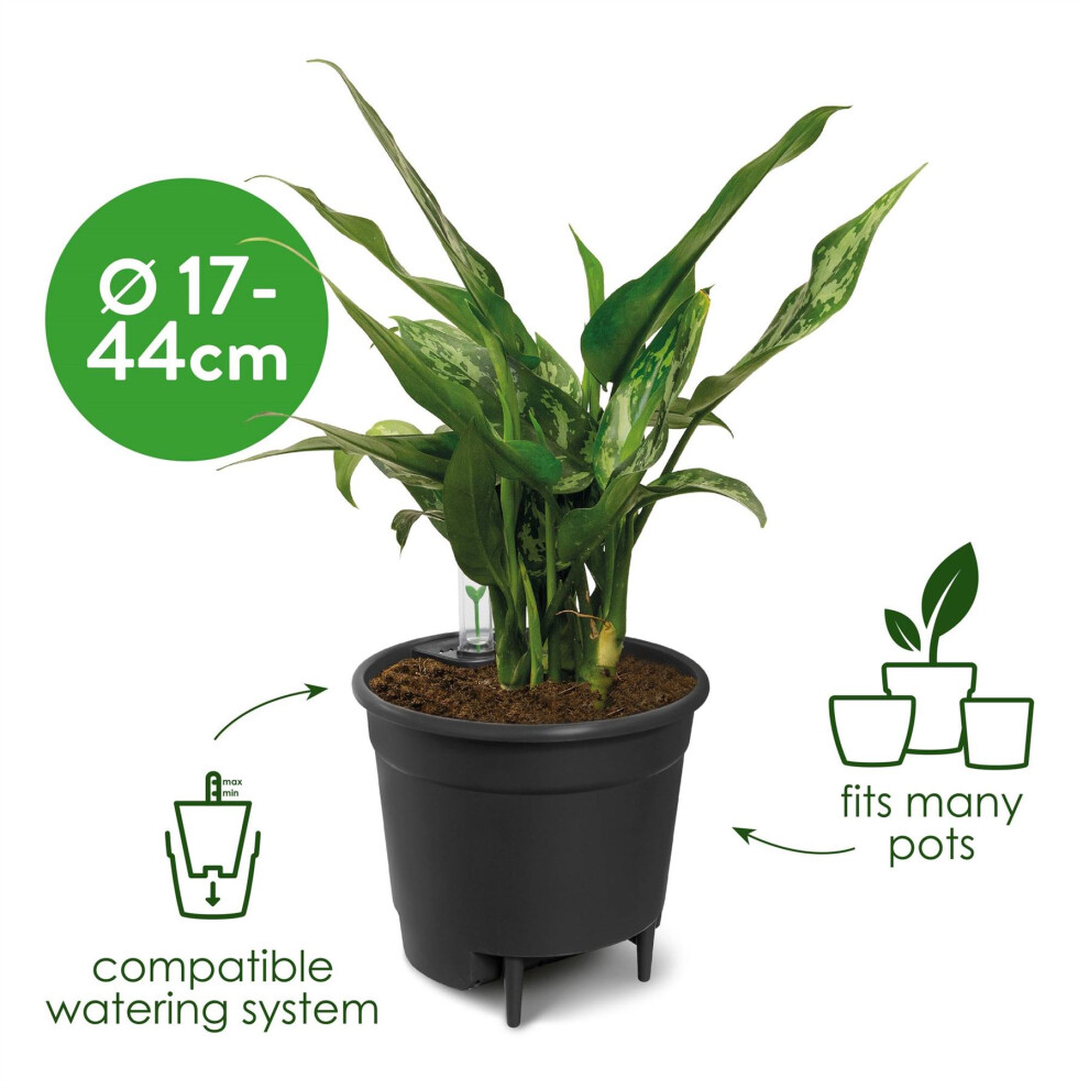 Elho Group Elho Self Watering Insert For 13Cm To 15Cm Pots Plastic Water Reservoir With Water Level Indicator For Indoor Plant Care