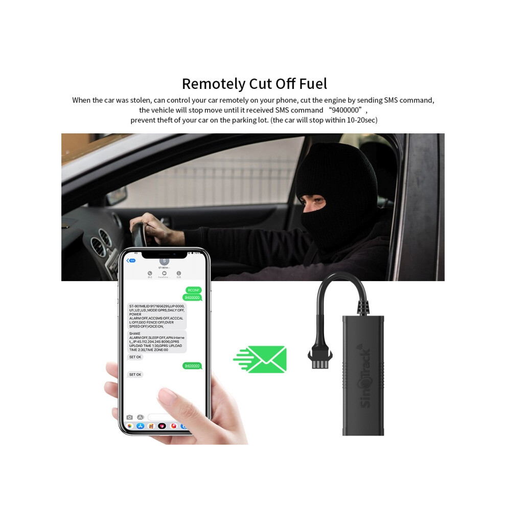 Sinotrack Gps Vehicle/Motorcycle/Car Tracking Device, Model Gifts: 2G-St-901M+Relay Gifts:2g-St-901M+Relay 9072918101699