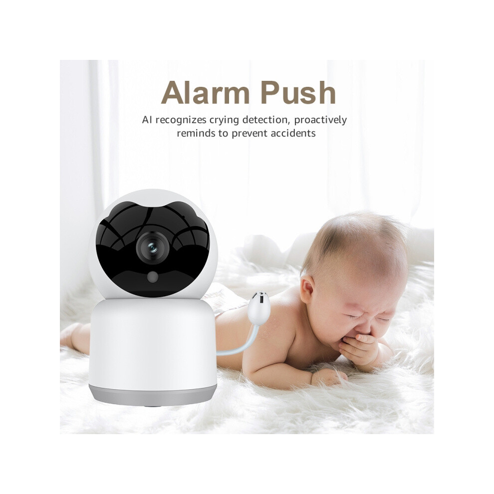 Yt51 1920X1080 Wireless Home Camera Compatible Babies, Supports Infrared Night Vision/Baby Cry Detection With Temperature And Humidity Sensor, Uk Sta 9072918099439