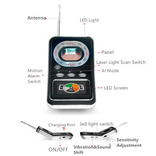 K600 signaaldetector compatibel met hotelcamera's - Anti-spionagecamera infrarood scandetector cadeau: K600