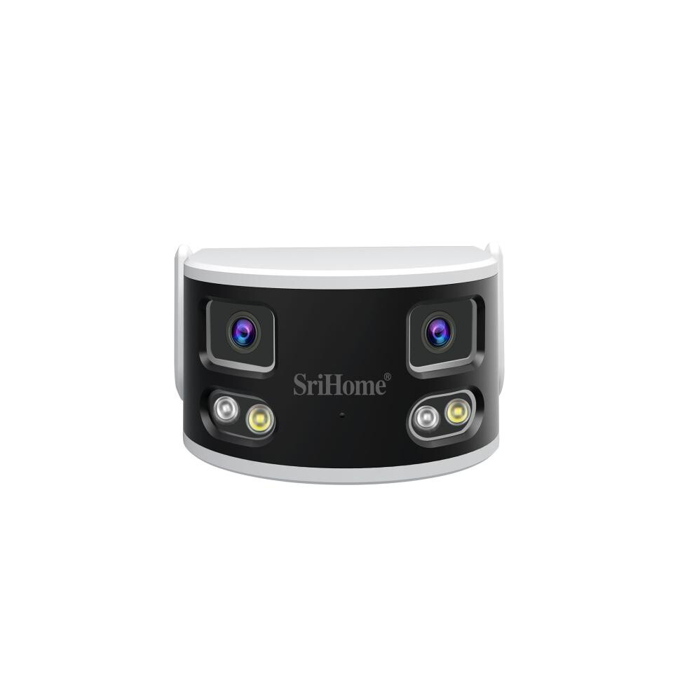 Srihome Sh070 4Mp Dual-Lens Ultra-Wide Angle Waterproof Camera With Full-Color Night Vision Support (Uk Standard) Gifts:uk Plug 9072918102719