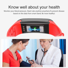 Braccialetto intelligente con display OLED Tlw T6 da 0,96" con monitoraggio ECG, frequenza cardiaca e pressione sanguigna; supporta il monitoraggio d