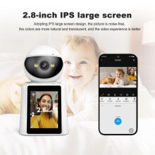 Srihome SH053 4 MP 2,8-Zoll IPS-Bildschirm Smart-Videoanrufkamera/Babyphone (Australischer Standard) Geschenk: AU-Stecker