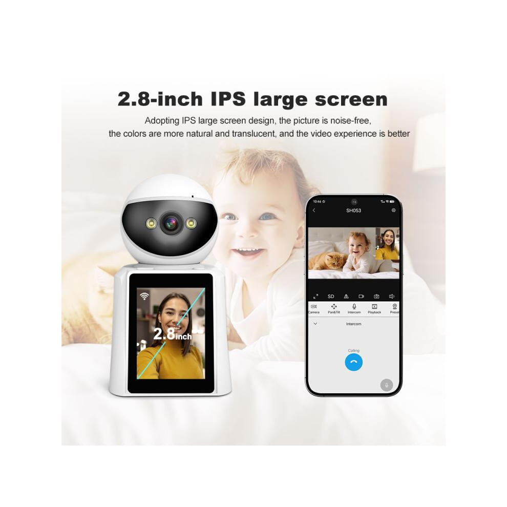 Srihome Sh053 4Mp 2.8-Inch Ips Screen Smart Video Call Camera/Baby Monitor (Australian Standard) Gifts:au Plug 9072918092591