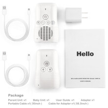 DBM-8 Interfono audio bidirezionale wireless per baby monitor con allarme sonoro (standard europeo) Regalo: DBM-8 (spina UE)
