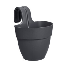 Blumentopf Balkon - VIBIA CAMPANA EASY HANGER SMALL - Kunststoff - Anthrazit - 24,1x20,5xH26,5cm - 100% recycelt - ELHO