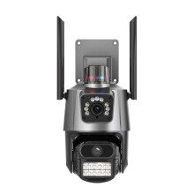Qx81 Wifi Human Recognition Ai Alarm Ball-Shot Linked Dual-Camera Ip Camera, Plug Gifts: European Standard Gifts:EU Plug