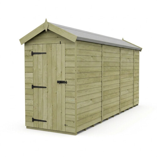 4 x 15 Apex Shed (Single Door, No Windows) 1