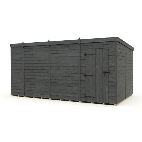 15x8 Pent Composite Shed (Single Door, No Windows)