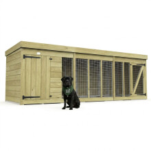 12ft x 4ft Dog Kennel & Run Treated Timber Fast & Free 2-5 Day Delivery