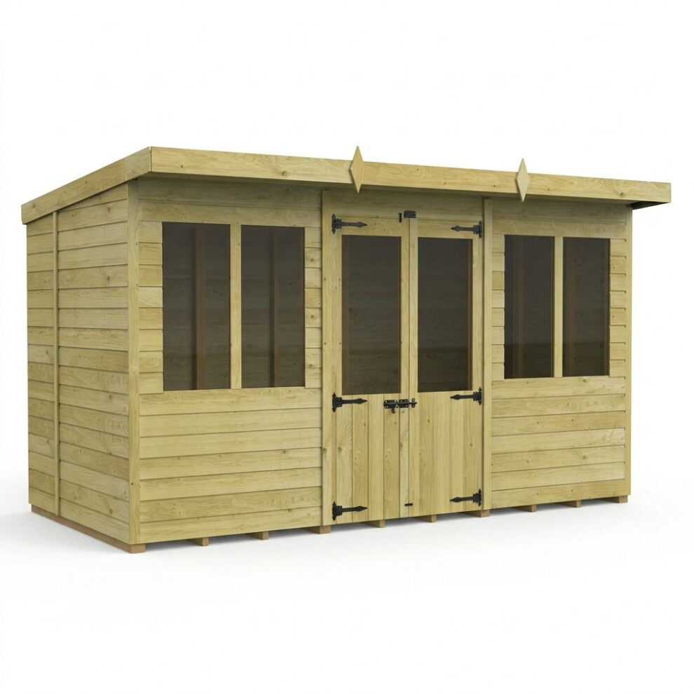 Total Sheds Pent Summer House 12Ft X 7Ft Fast & Free 2-5 Nationwide Delivery