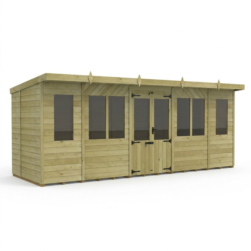 Total Sheds Pent Summer House 18Ft X 5Ft Fast & Free 2-5 Nationwide Delivery