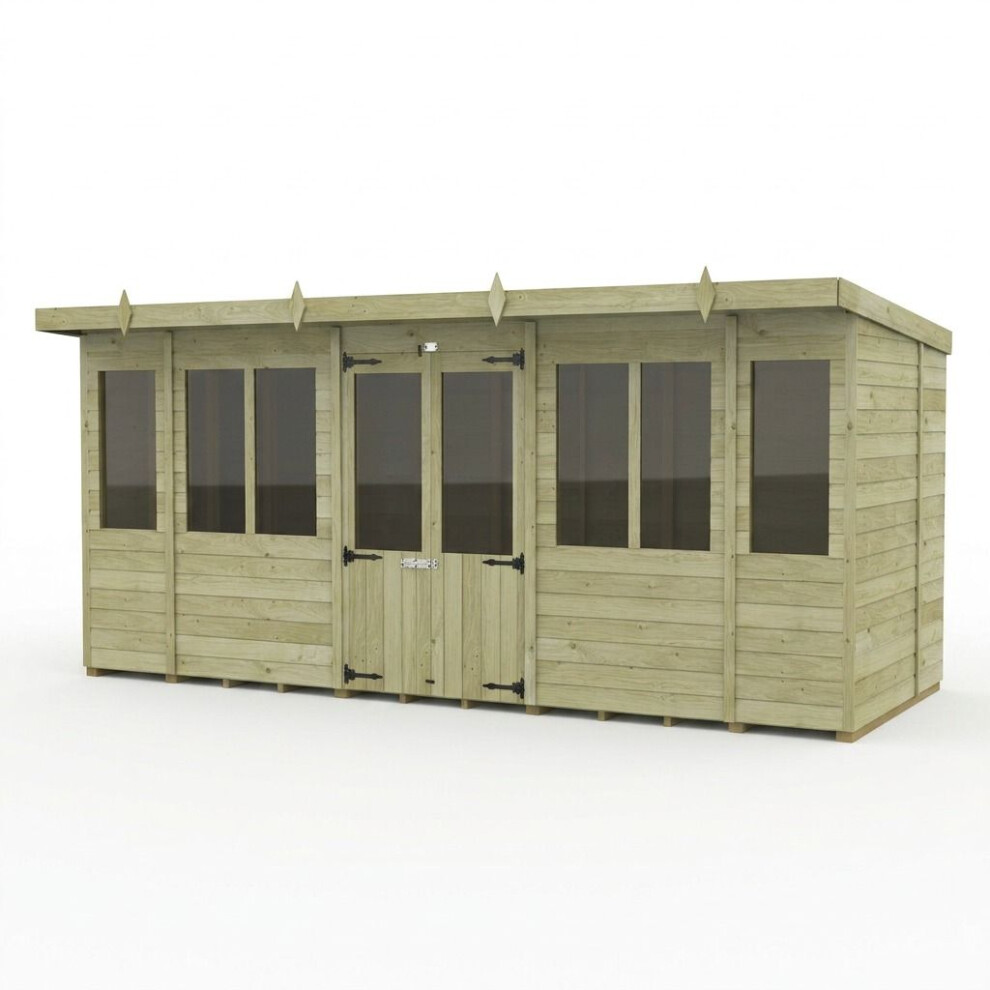 Total Sheds Pent Summer House 16Ft X 6Ft Fast & Free 2-5 Nationwide Delivery