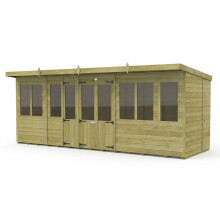 Pent Summer House 20ft x 5ft Fast & Free 2-5 Nationwide Delivery