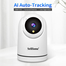 Srihome SH042 2MP 1080P HD AI Wifi PTZ-camera (Europese standaard) Cadeaucode: SH042