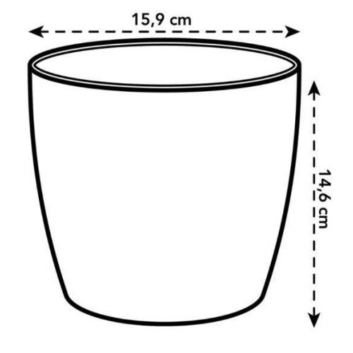 Elho brussels round 16cm flowerpot - anthracite 2