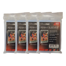 Pack of 400 Ultra Pro standard regular soft penny card sleeves for trading cards such as Pokemon, Magic, sports cards, standard size, transparent
