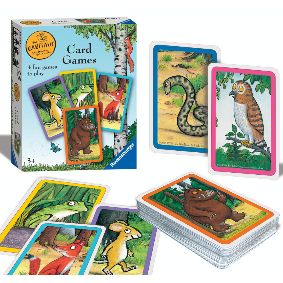 Ravensburger The Gruffalo Card Game For Kids Ages 3 Years And Up – 4 Classic Family Games In One: Snap, Happy Families, Swap & Pairs – Educational