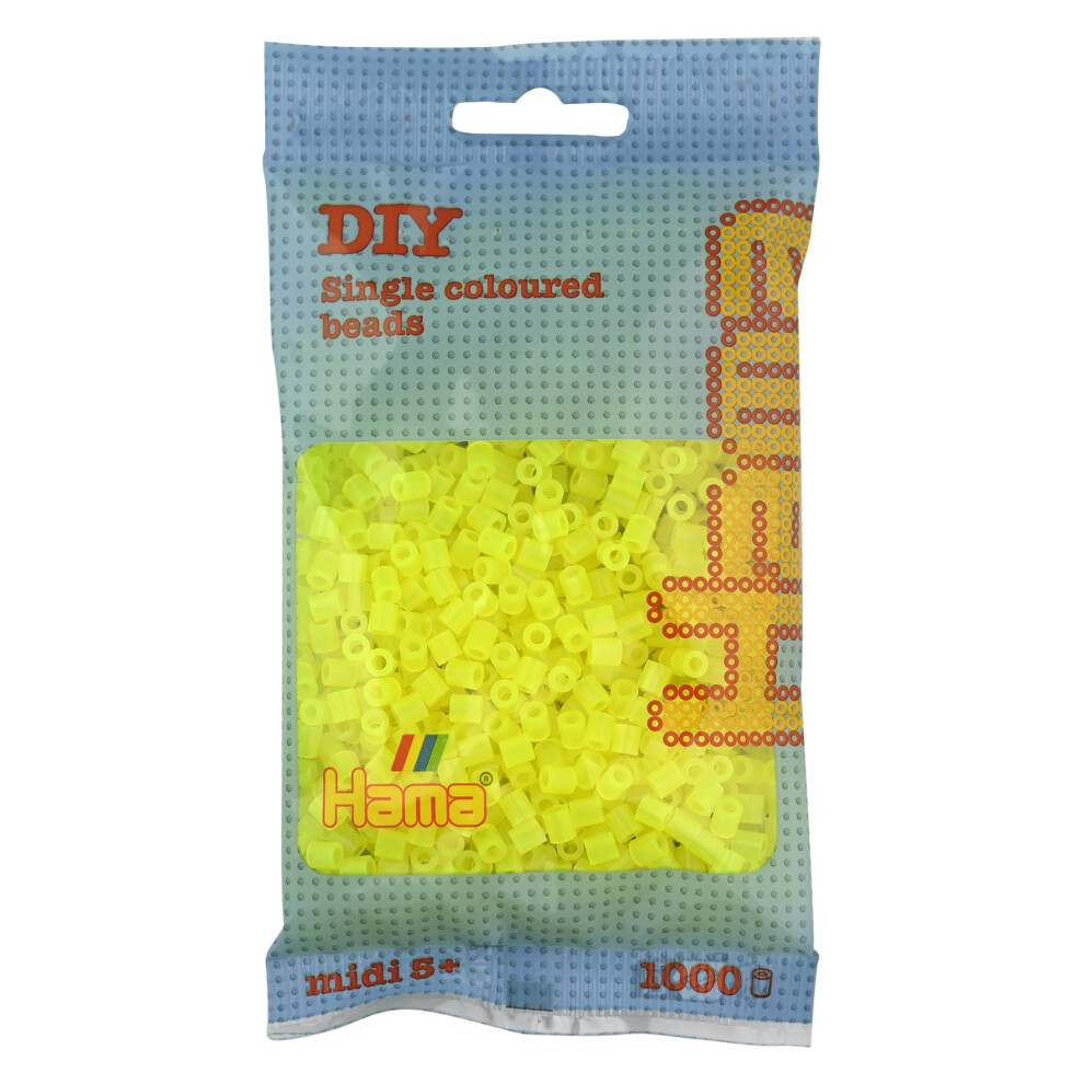 Hama 207-34 Midi Bead, Neon Yellow