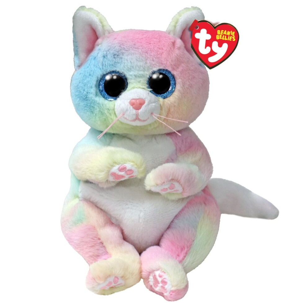 Ty Uk Ltd Jenni Cat Beanie Bellies Regular 14Cm - Squishy Beanie Baby Soft Plush Toys - Collectible Cuddly Stuffed Teddy