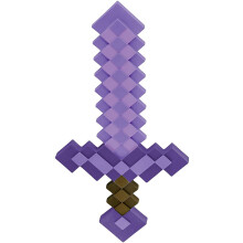 Minecraft Disguise Enchanted Sword Fancy Dress Accessory, Officially Licensed, 20" / 50cm Toy Sword, Pixel Design, Inspired by Iconic Game and Movie,