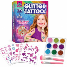 PURPLE LADYBUG Glitter Tattoo for Kids  Glitter Tattoo Kit 9 Colours 175 De