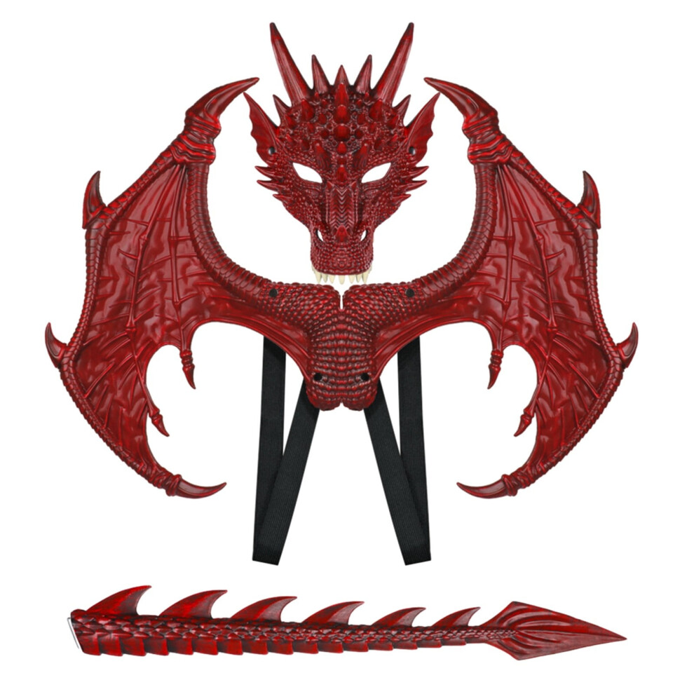 Halloween Dragon Cosplay Set With Wings And Tail For Kids 1 9107258687555
