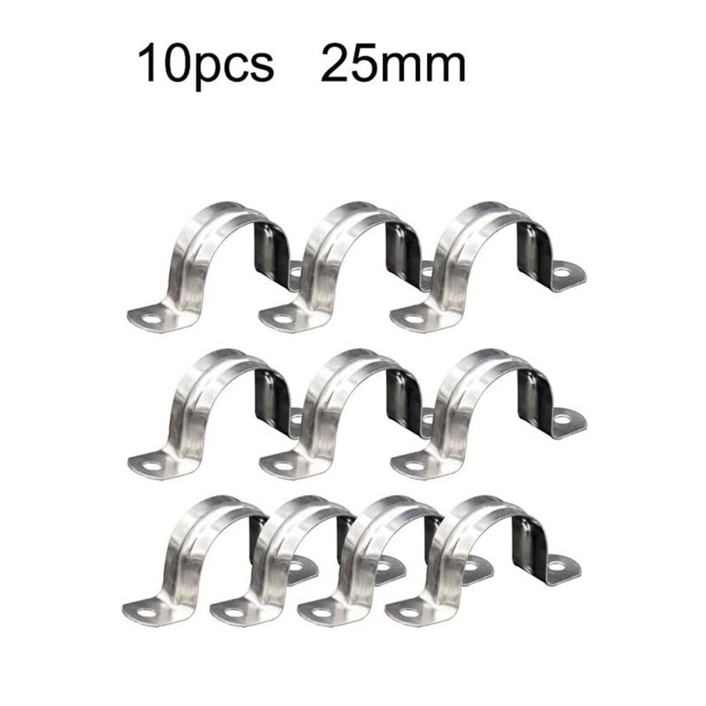Likem Stainless Steel U-Shape Pipe Clamp Set 10Pcs 25Mm 9107258686169