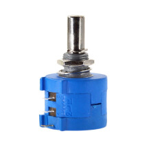 10-turns roterende potentiometer variabel drejeknapmodstand præcisions multiturn blå 1/4