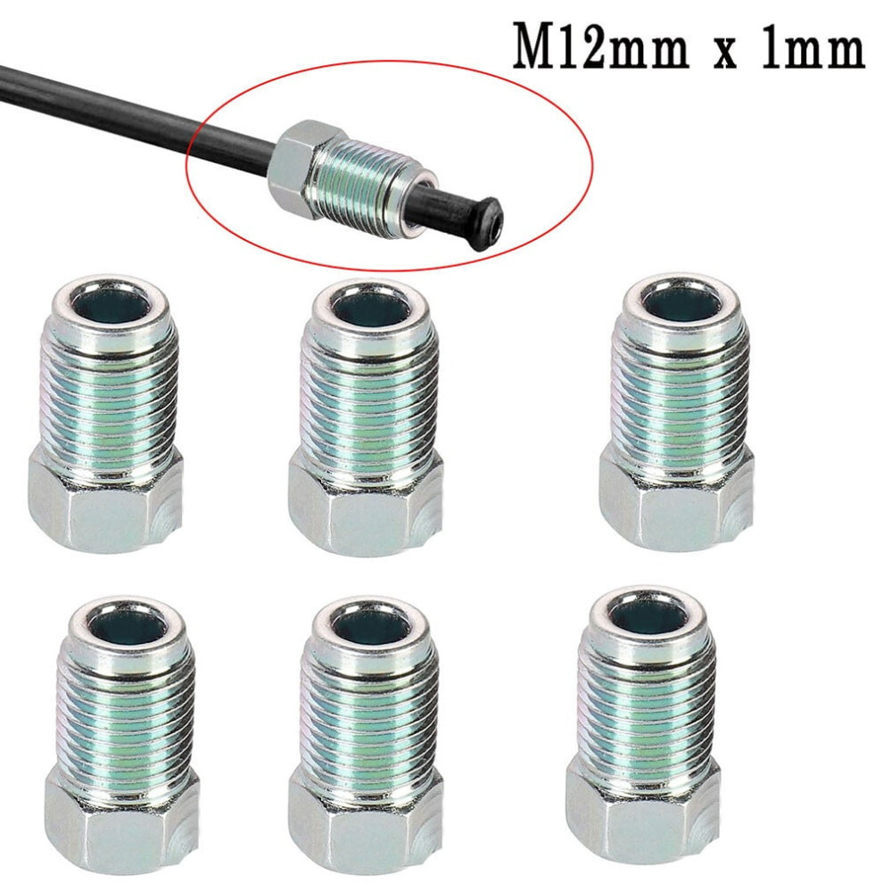 Brake Pipe Union Fitting 12Mm X 1Mm Metric 6 Pcs 9107258686350