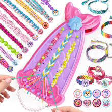 Euclidean Cube 2 in 1 Friendship Bracelet Making Kit for Girls Ages 6-12