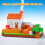 100PCS Magnetic Building Blocks, Pixel Village Construction Set, Ages 3-10 6